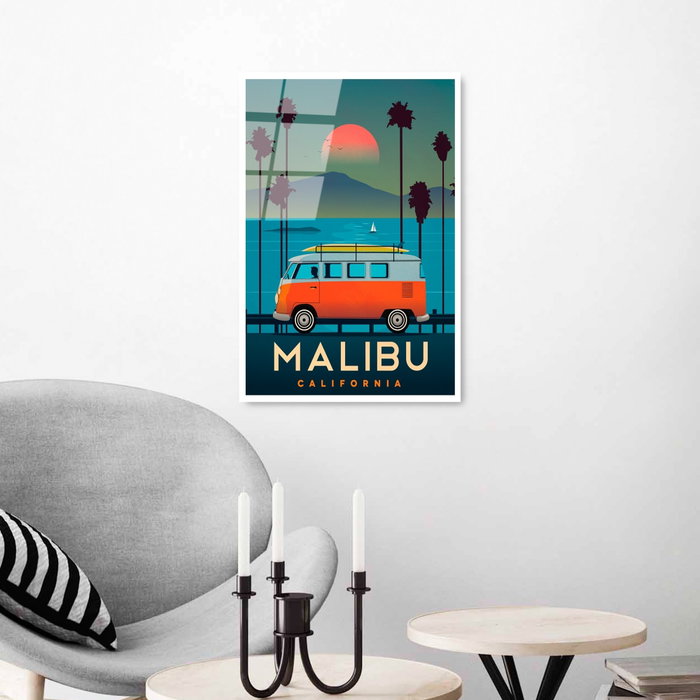 Wallity Cuadro decorativo de vidrio templado Multicolor 30 x 45 cm